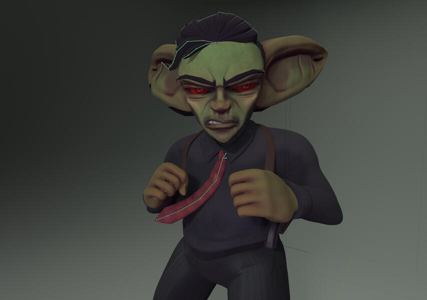 Blender's damped track constraints allow for performance friendly hair and clothing physics.